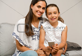 Mother and Daughter at home