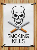 The image of a skull and crossed cigarettes
