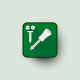Screw and screwdriver icon