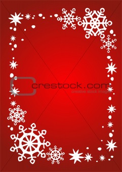 red snowflakes border