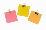 colorful post it notes on white