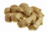 fresh ginger root isolated on white