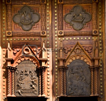 Wooden Church Doors Mexico