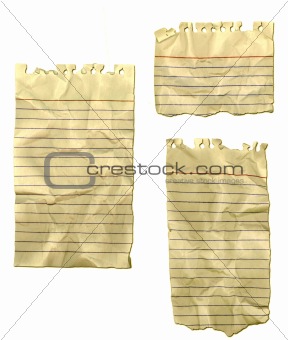 Ripped Wrinkled Old Note Paper