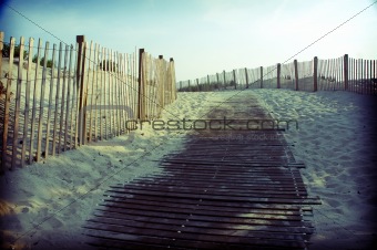 Wood Boardwalk to Beach