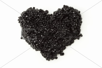 Heart of black caviar
