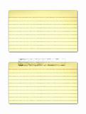 Old Yellowed Index Cards