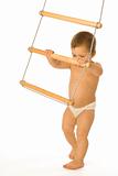 Boy with a rope-ladder