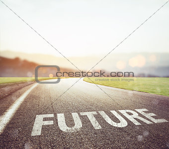 Road leading to the future