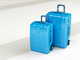Blue travel bags
