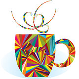 Colorful cup logo 