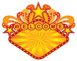 Retro Marquee Welcome Sign Illustration