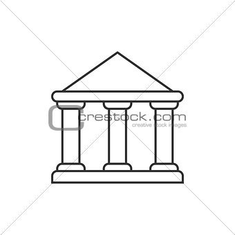 Government building outline icon