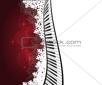 Red template with piano
