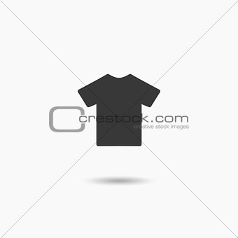 T-shirt flat blank icon symbol