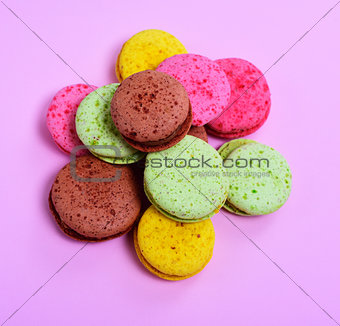  bunch of multicolored macaroons 