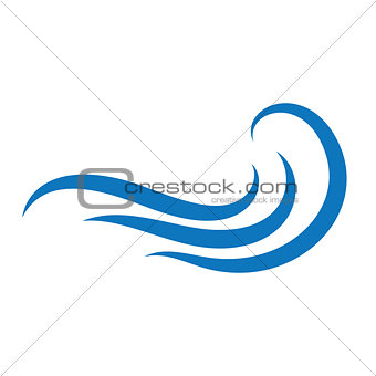 Vector ocean wave pattern from lines