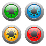 Goblets icon glass button set