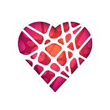 Abstract vector polygonal heart. Abstract Modern Geometrical Design Template.