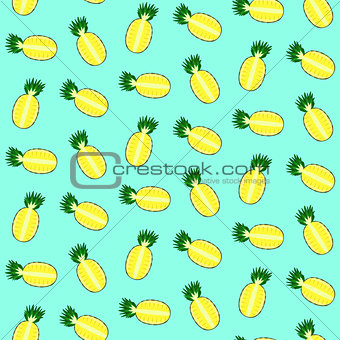 Cute pineapple split in a half pattern