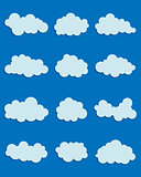 Set of various clouds