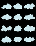 various blue clouds