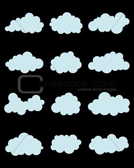 various blue clouds
