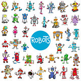 cartoon robot characters big set