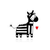 Zebra sketch for your design