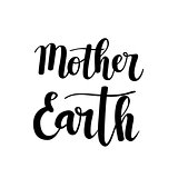 Mother earth vector calligraphy design