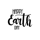 Happy Earth day vector calligraphy