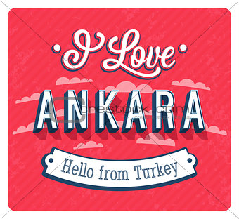 Vintage greeting card from Ankara - Turkey.
