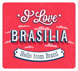 Vintage greeting card from Brasilia - Brazil.