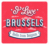 Vintage greeting card from Brussels - Belgium.