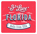 Vintage greeting card from Florida - USA.