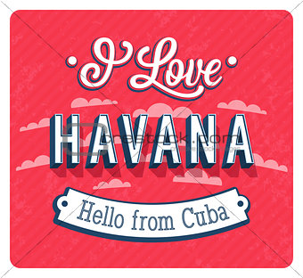 Vintage greeting card from Havana - Cuba.