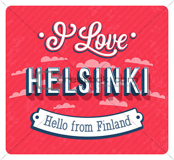 Vintage greeting card from Helsinki - Finland.