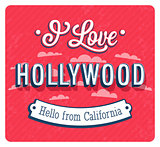 Vintage greeting card from Hollywood - California.