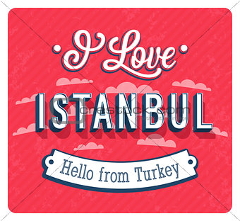 Vintage greeting card from Istanbul - Turkey.