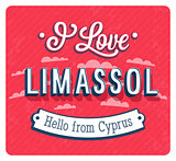 Vintage greeting card from Limassol - Cyprus.