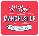 Vintage greeting card from Manchester - England.