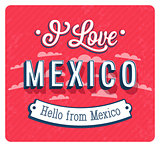 Vintage greeting card from Mexico - Mexico.