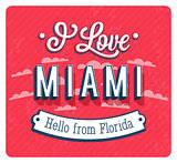 Vintage greeting card from Miami - Florida.