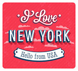 Vintage greeting card from New York - USA.