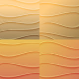 Set of backgrounds waves of sand, vector illustration.
