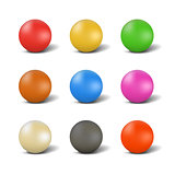 Set of balls for playing snooker, vector illustration.