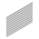 Sheet steel profile in isometric, vector illustration.