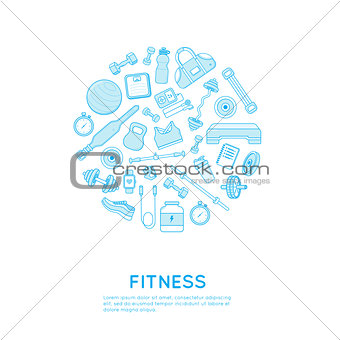 Sport and fitness background.