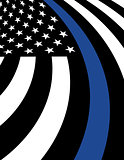 Police Support Flag Background Illustration