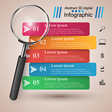 Business infographics. Loupe icon.